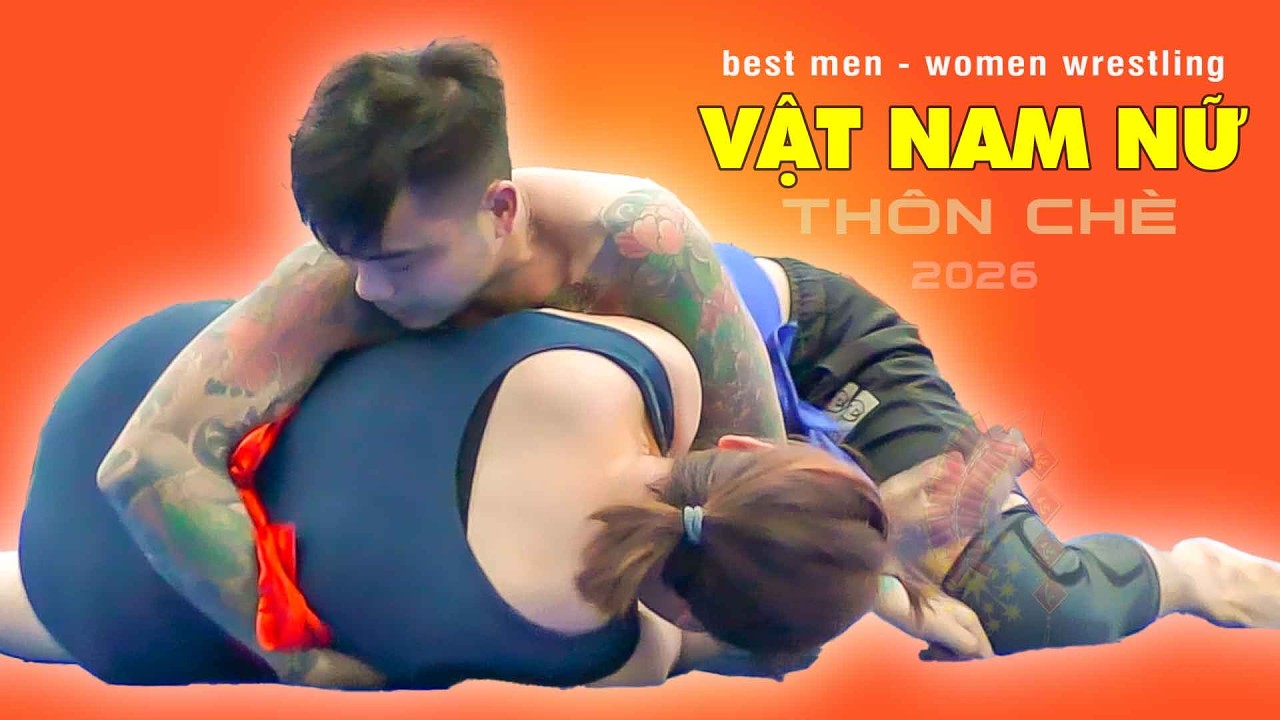 VẬT NAM NỮ - THU TRANG có hạ gục được trai làng .. ..vietnamese traditional wrestling