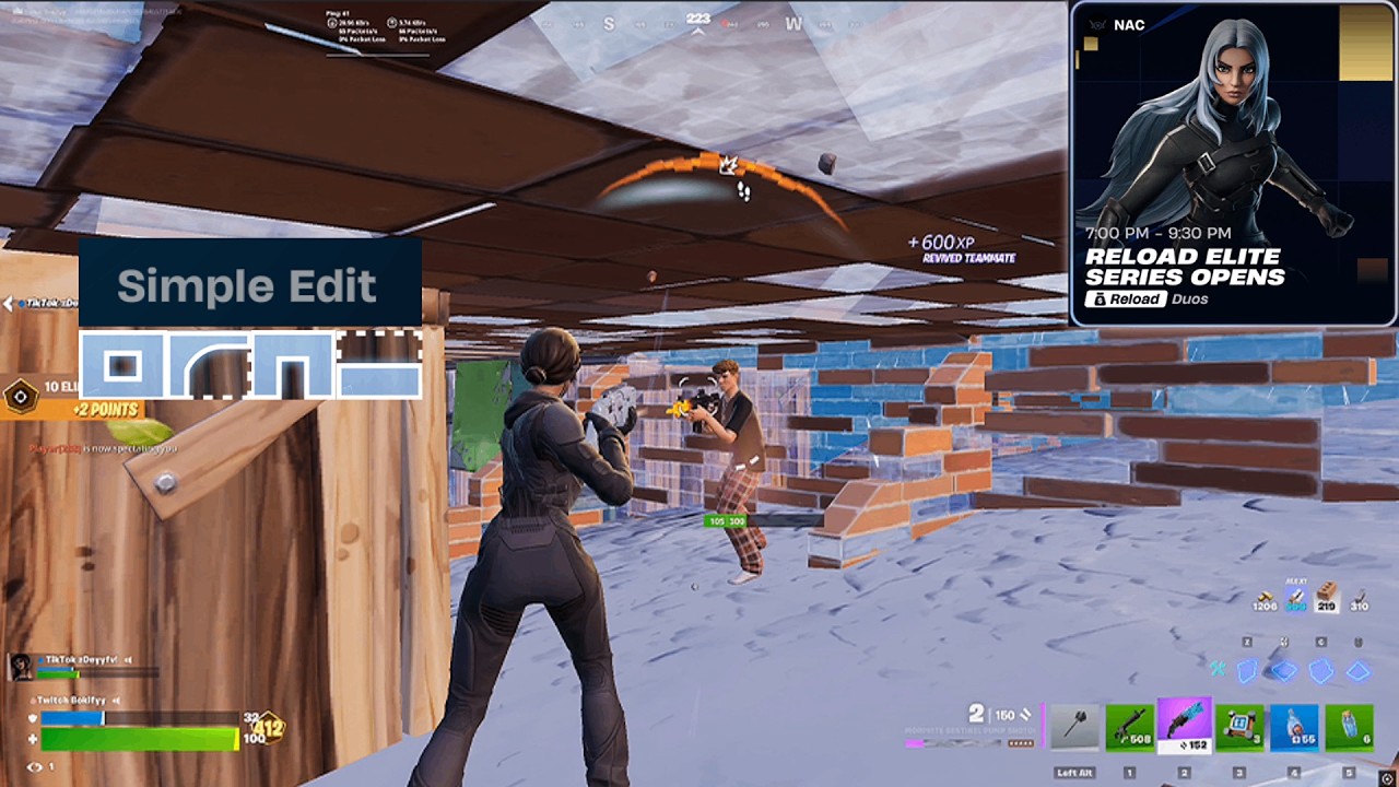 How I Placed Top #30 In Ewc Reload FNCS Opens On 70 Ping Simple Edit...
