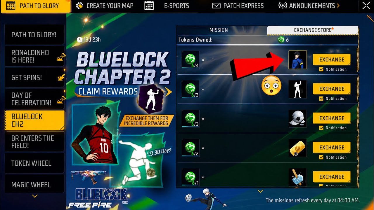 Bluelock Chapter 2 Event All Rewards 😘 Next Anime Collab Free Fire | Lol Emote Return | FF New Event