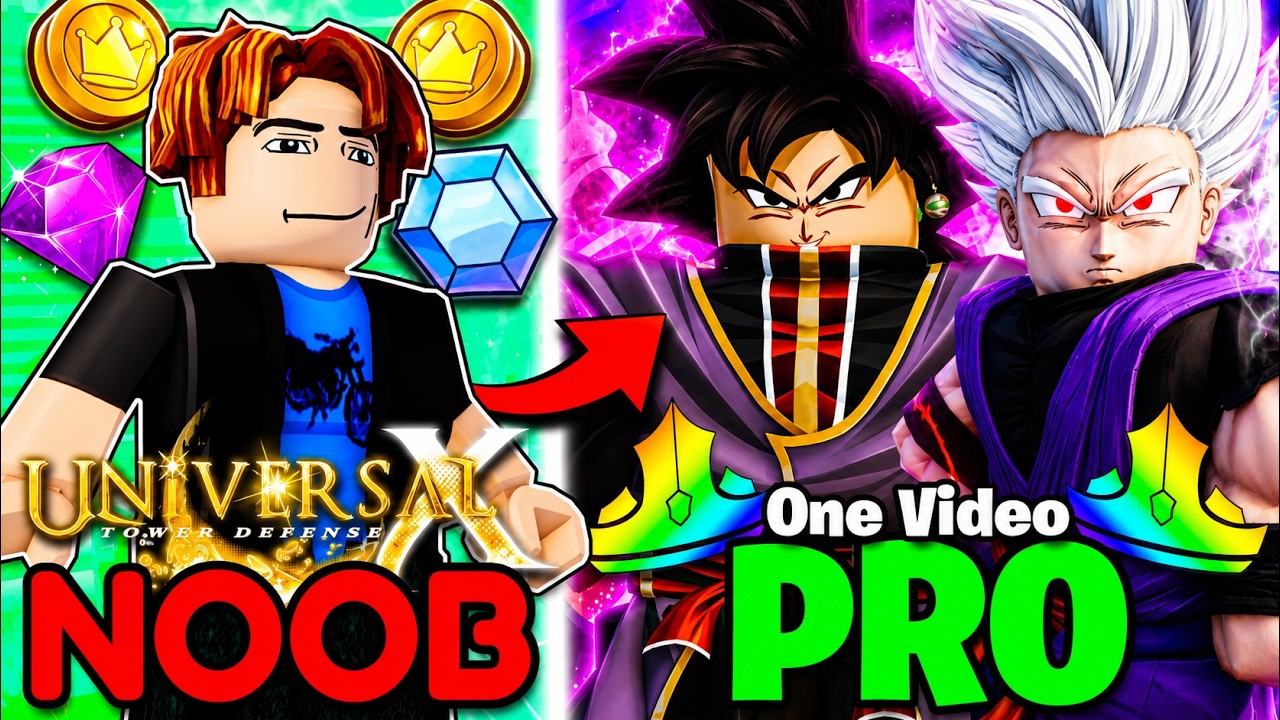 I Went NOOB To PRO In Universal Tower Defense X In One Video! (Roblox)