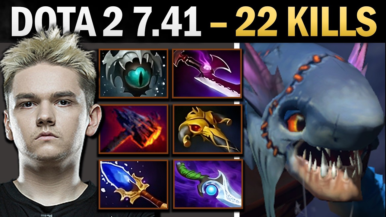 Slark Dota 2 7.41 with 22 Kills and 1000 XPM - Dota Gameplay