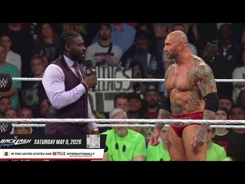 WWE 15 June 2026 Batista Returns & Attacks Oba Femi, Raw Highlights Today background