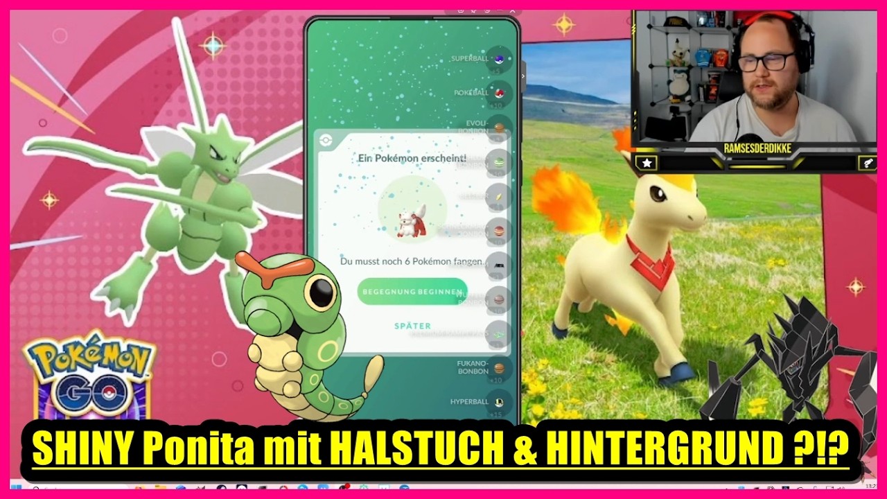 Bekomme ich das SHINY Ponita mit HALSTUCH & HINTERGRUND ?!? | Pokémon GO Deutsch # 3753