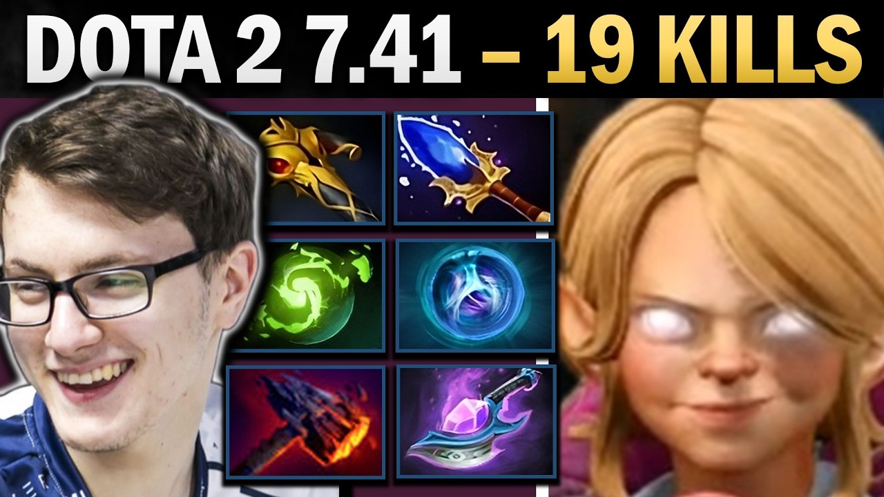 Invoker Dota 2 7.41 with Unbelievable 19 Kills - Dota Gameplay