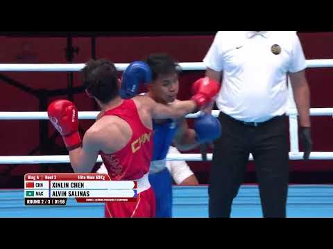 Chen Xinlin (CHN) vs. Alvin Salinas (MAC) World Boxing Cup 2026 (60kg) background