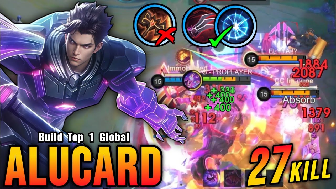 27 Kills!! Obsidian Blade Alucard Monster EXP Laner!! - Build Top 1 Global Alucard ~ MLBB background