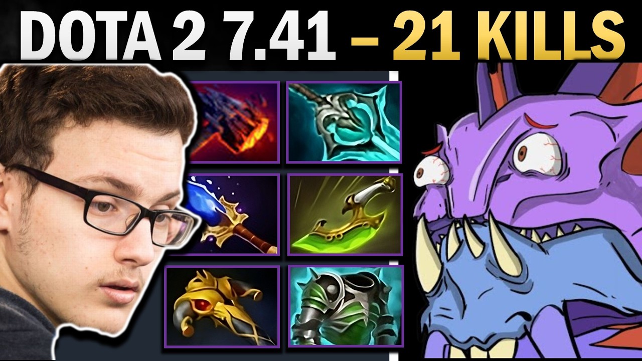 Slardar Dota 2 7.41 with 21 Killsa nd Disperser - Dota 2 Gameplay
