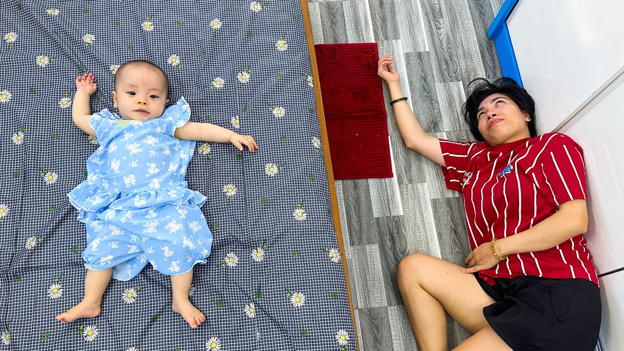 Baby Kim giggled with delight as Mom played hide-and-seek with her
