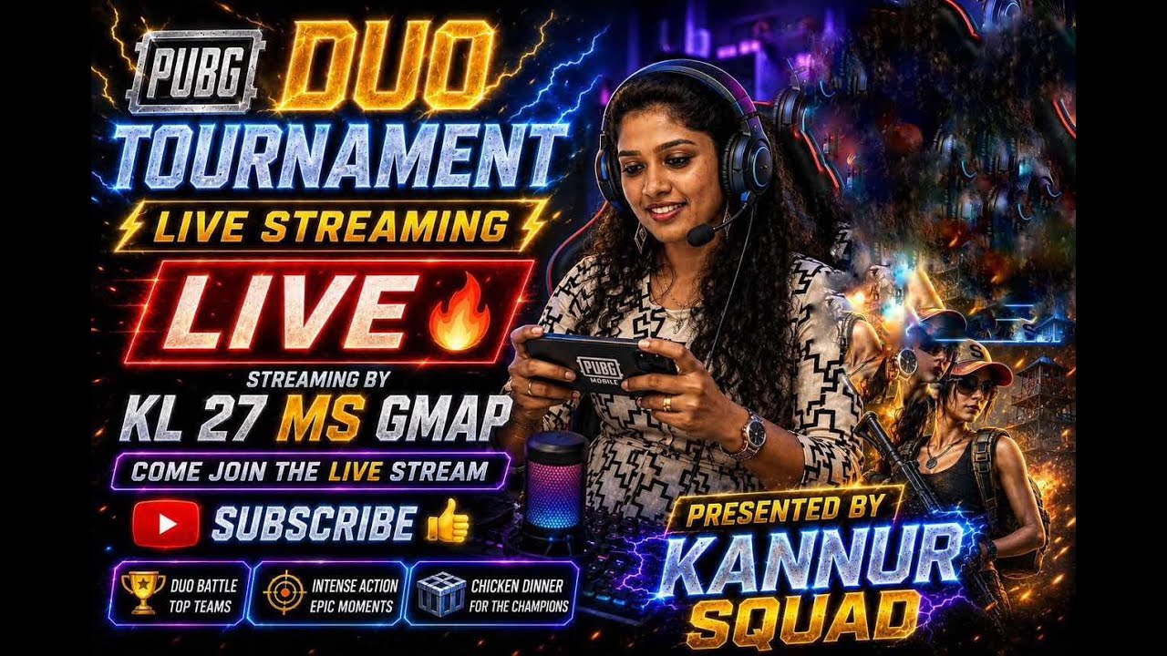 Pubg Tournament || Duo Erangle || Presented by Kannur Squad ||🥳🔥🔥💫💫🔫🔫💣💣💣💨💨