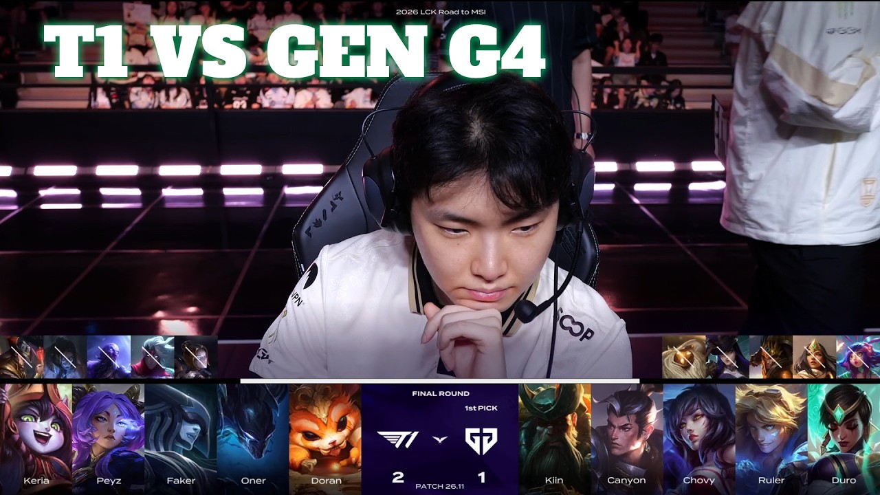 T1 vs GEN Game 4 | LCK 2026 Road to MSI Final Round | T1 vs Gen.G G4