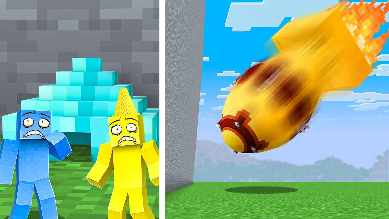 TINY BUNKER vs NUKE in Minecraft!