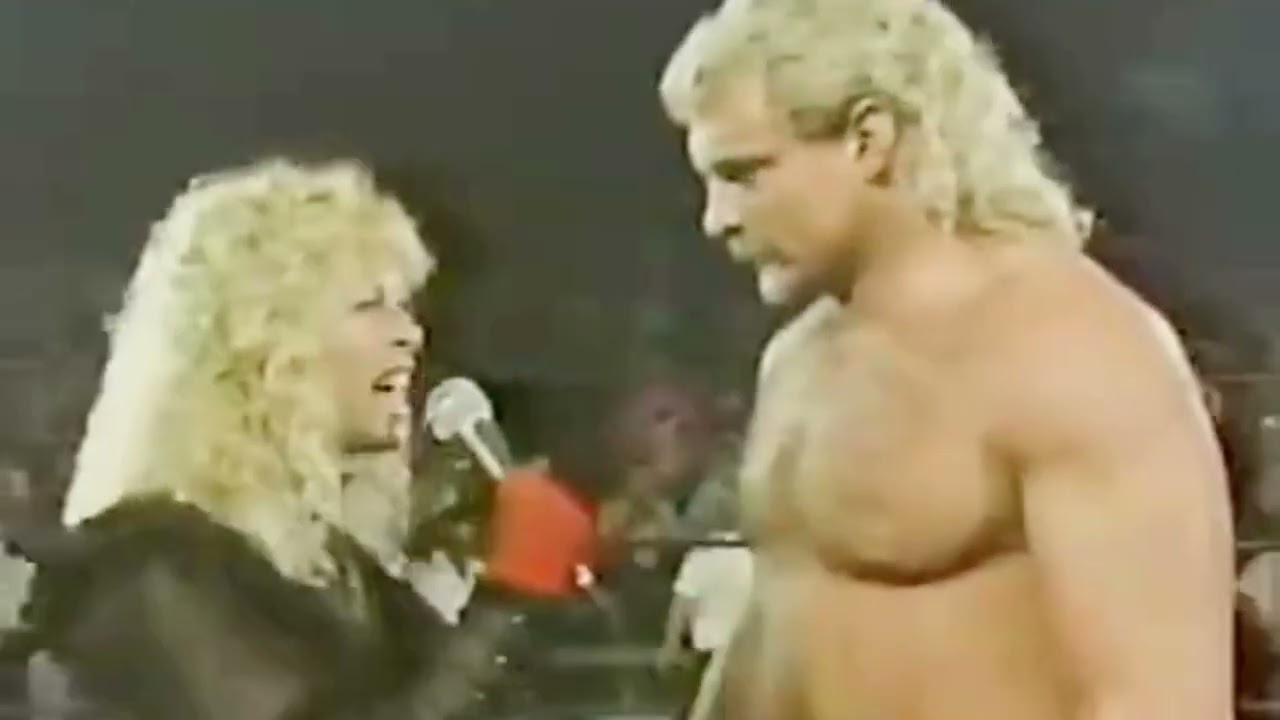 Magnum T. A. Brawls with Jimmy Garvin. NWA 1986 background