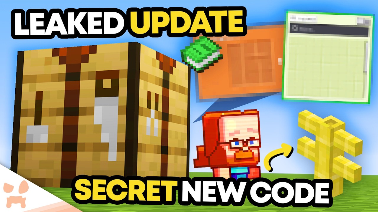 MINECRAFT JUST LEAKED A NEW CRAFTING TABLE UPDATE + AXES ARE GETTING A NEW USE?! background