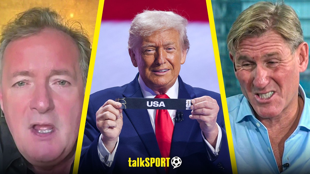 "EMBARRASSING" Piers Morgan & Simon Jordan in LIVELY DEBATE over Donald Trump's World Cup Final Plan background