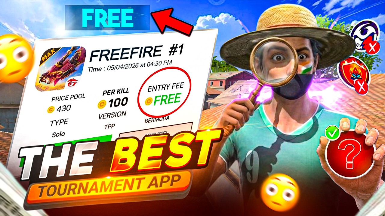 I Found Only Free Matches Solo Tournament App π€― | Entry βΉ0 Per Kill 10 π€ | The Best Tournament App background