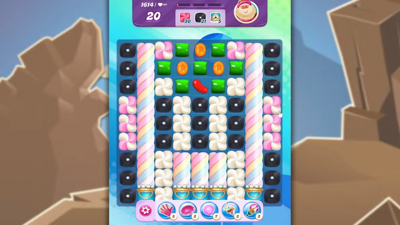 Candy Crush Saga LEVEL 1614 NO BOOSTERSÂ (new version)đâïž background