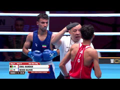 Mehdi Kazemi (IRI) vs. Emal Hamdam (AFG) World Boxing Cup 2026 (55kg) background