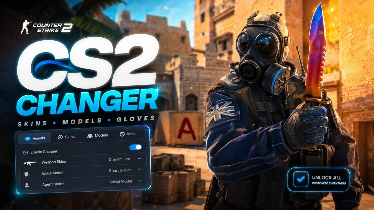 FREE CS2 Skin Changer - Unlock Dragon Lore, Karambit Doppler & More!