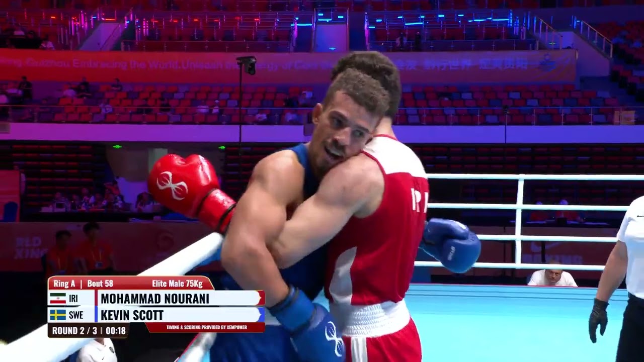 Mohammad Nourani (IRI) vs. Kevin Scott (SWE) World Boxing Cup 2026 (75kg) background