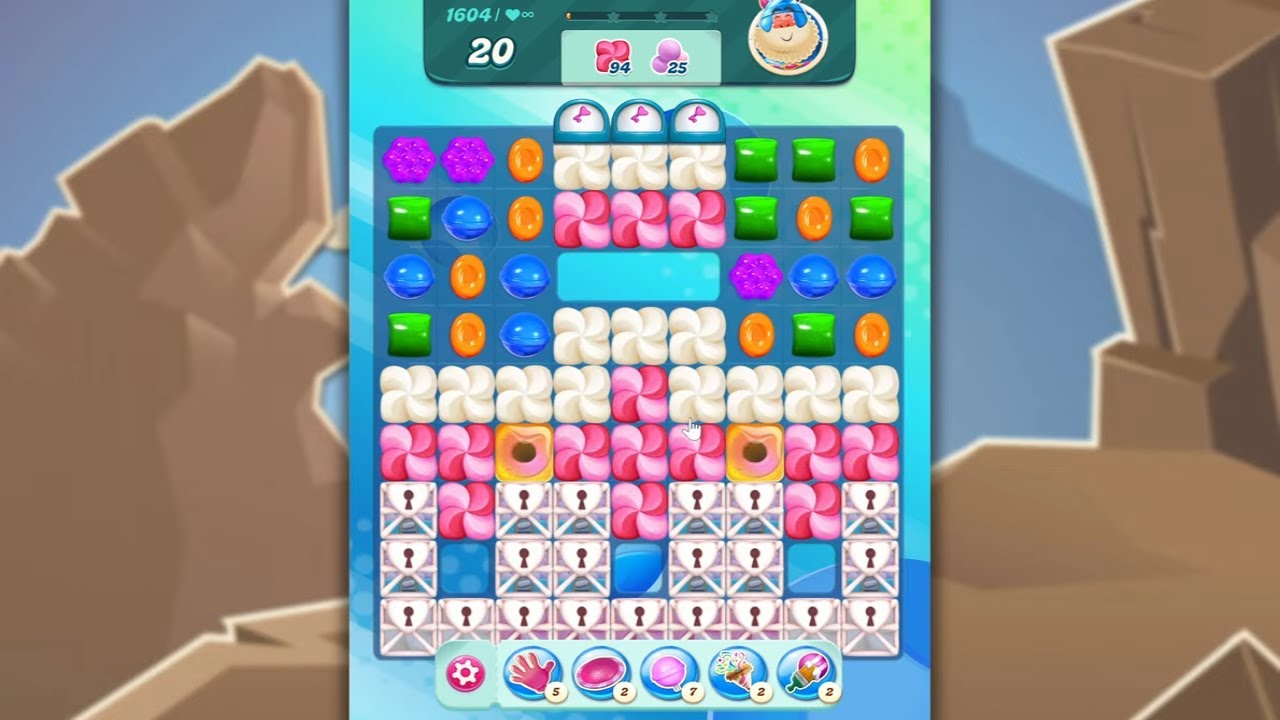 Candy Crush Saga LEVEL 1604 NO BOOSTERS (new version)🐟☑️ background