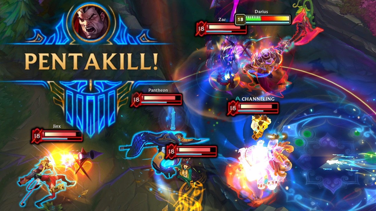 20 Minutes BEST PENTA LoL MONTAGE #586 background
