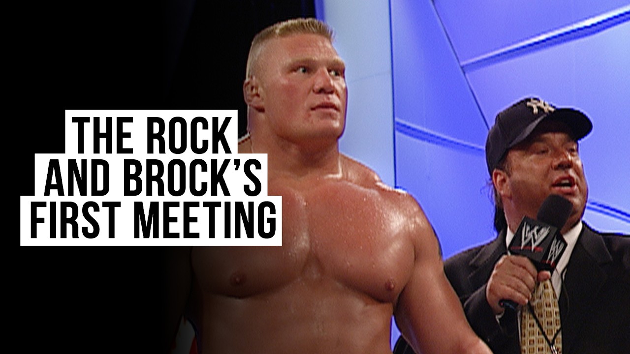 Story of The Rock vs. Brock Lesnar (2002) background