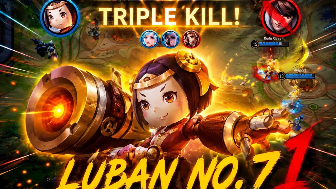 ๐ฅ LUBAN NO.7 IS BROKEN! ๐ฑ INSANE TRIPLE KILL GAMEPLAY | Honor of Kings background