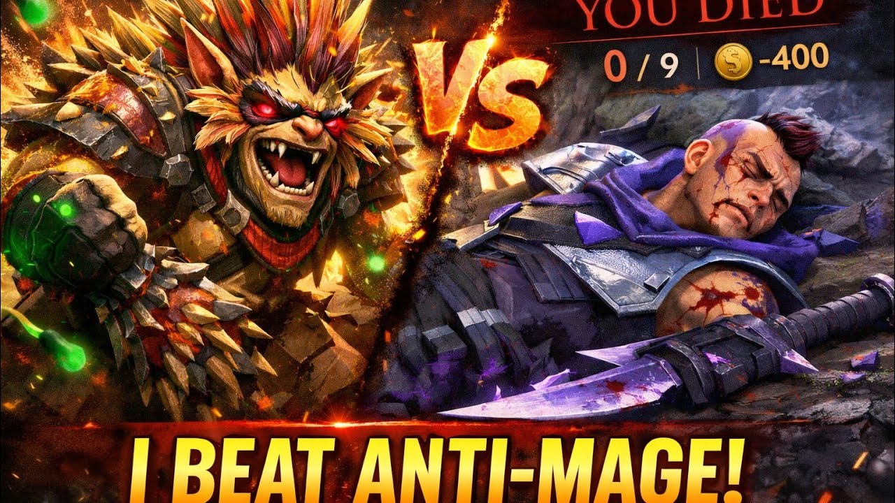 How destroyed anti mage with bristle back full game play 🤓 background
