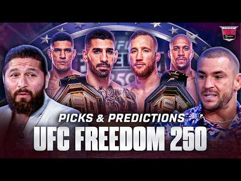 Masvidal, Poirier, Weidman make their picks for EVERY fight at UFC Freedom 250 🚨 | Deep Waters background