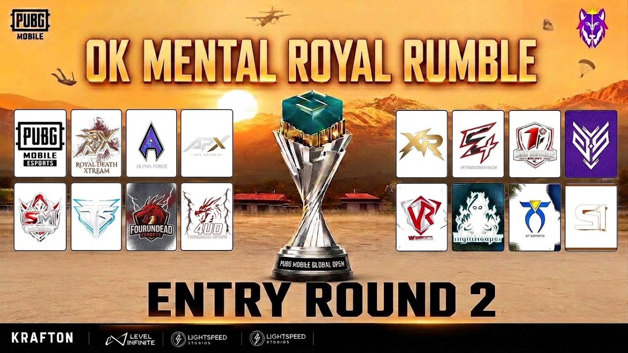 Entry Round 2 - OK Mental Royal Rumble | PUBG Mobile Esports Tournaments background