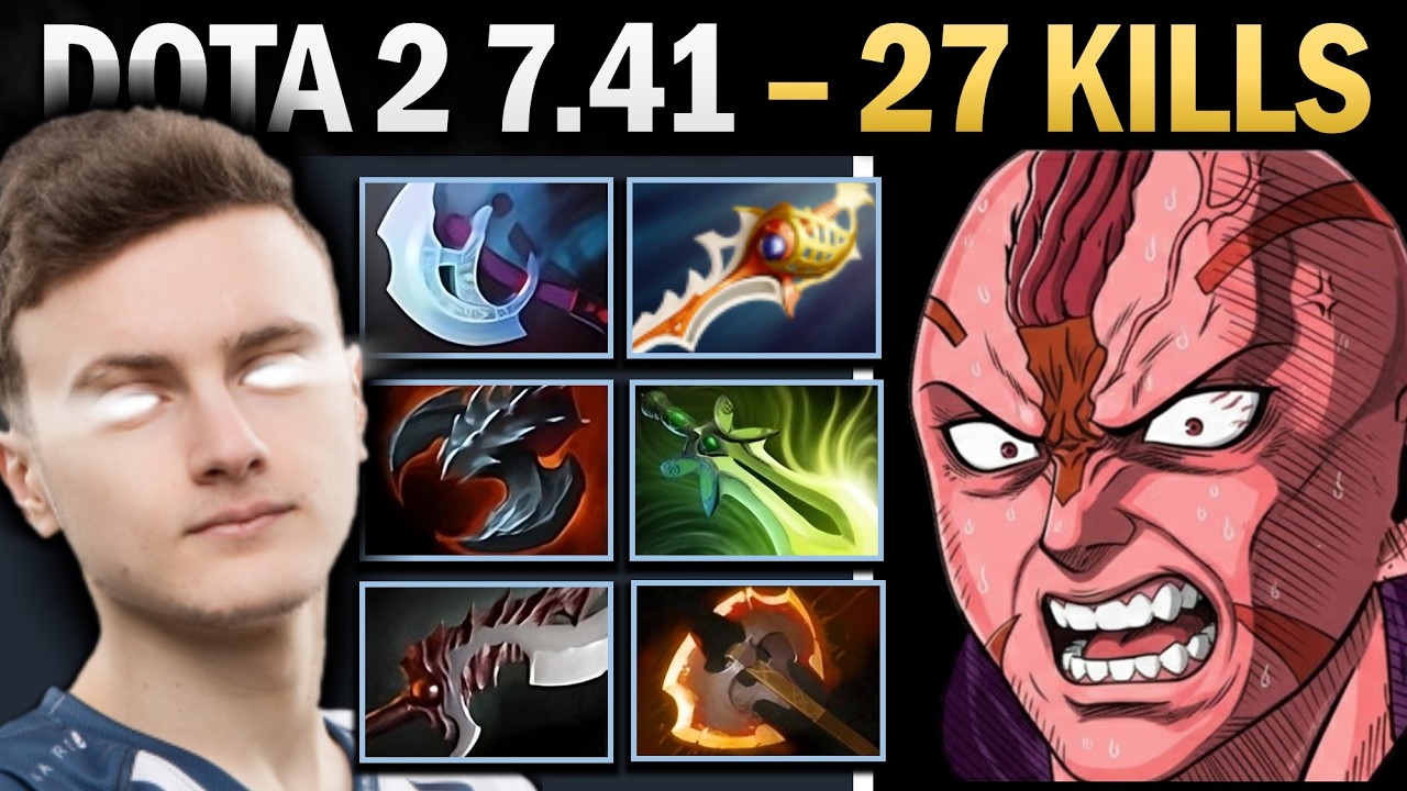 Anti-Mage Dota 2 7.41 with 27 Kills and Rapier - Dota Gameplay