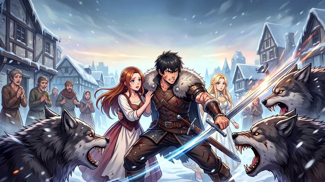 A Mercenary Reborn in a Starving Village Began Hunting Wolves for Two Sisters background