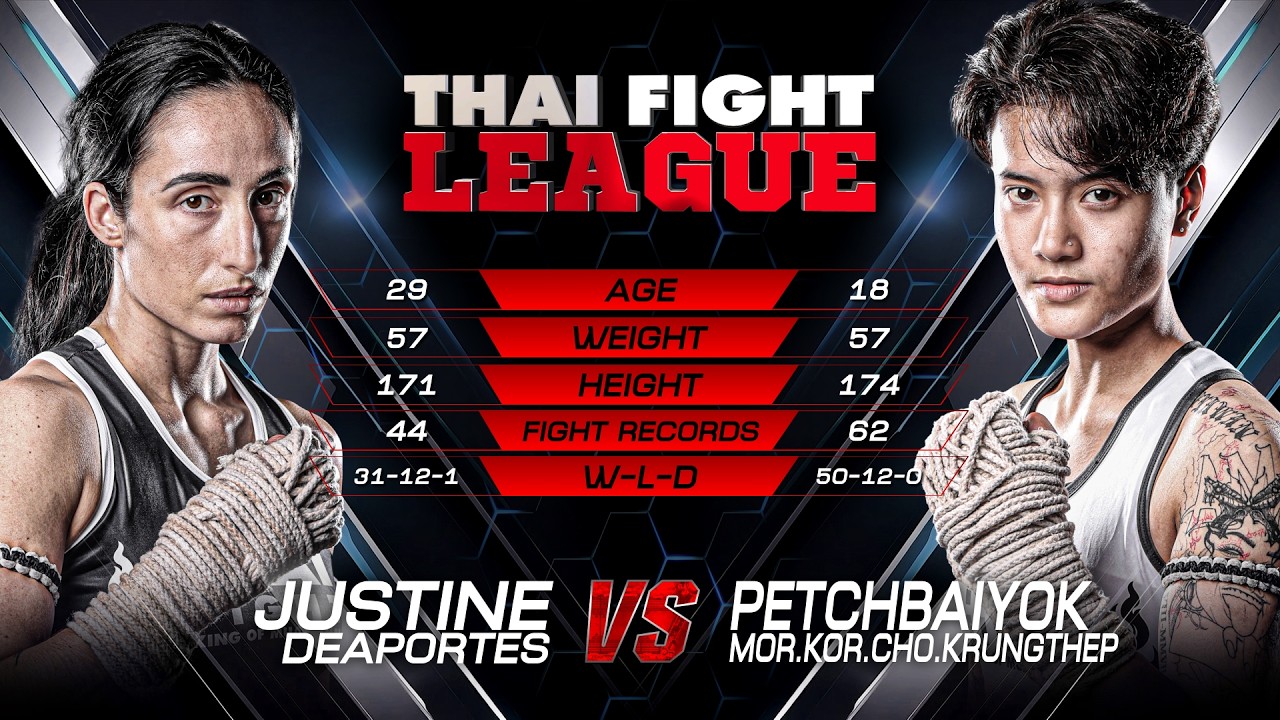 จัสติน เดอปอร์เตส vs. เพชรใบหยก มกช.กรุงเทพ | ไทยไฟท์ ลีก 103 | 7 มิ.ย. 2026