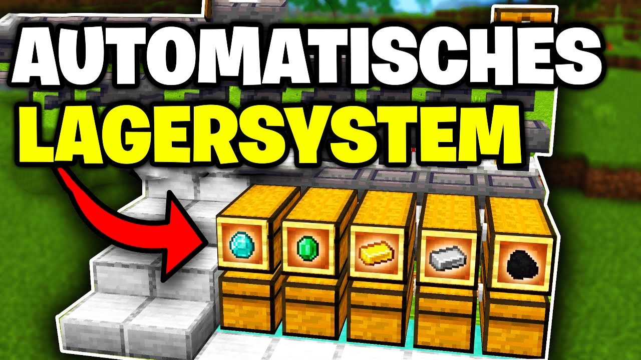 Automatisches Lagersystem bauen in Minecraft 26.1 - Minecraft automatisches Lager bauen Tutorial background