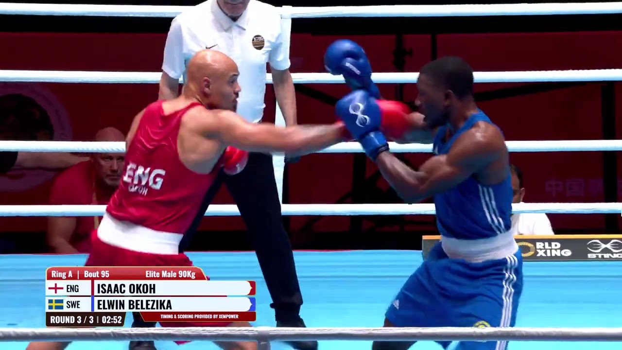 Isaac Okoh (ENG) vs. Elwin Mayue-Belezika (SWE) World Boxing Cup 2026 (90kg) background