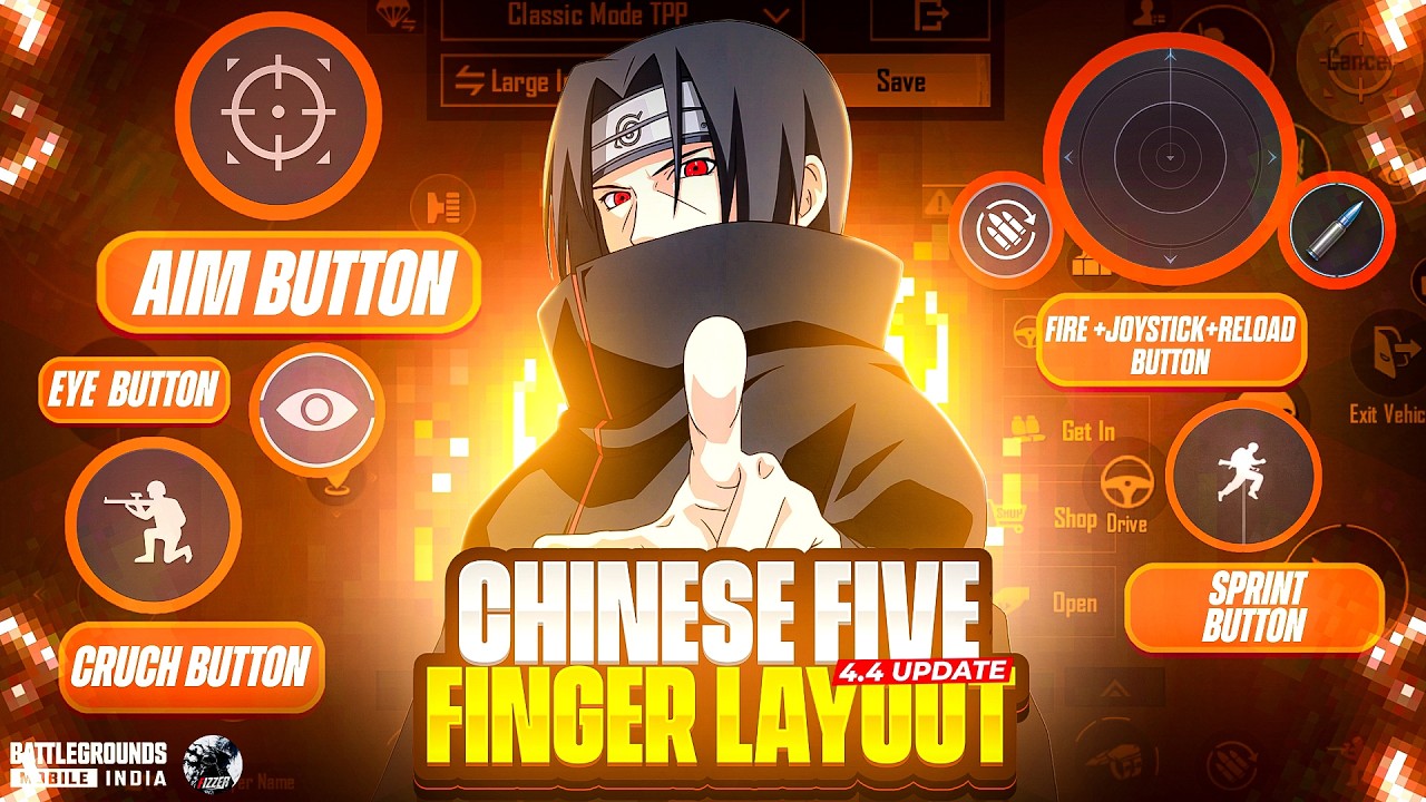 How To Make Your Own 5 Finger Control Layout in BGMI | Chinese Claw Setup Guide | BGMI/PUBG Tips background