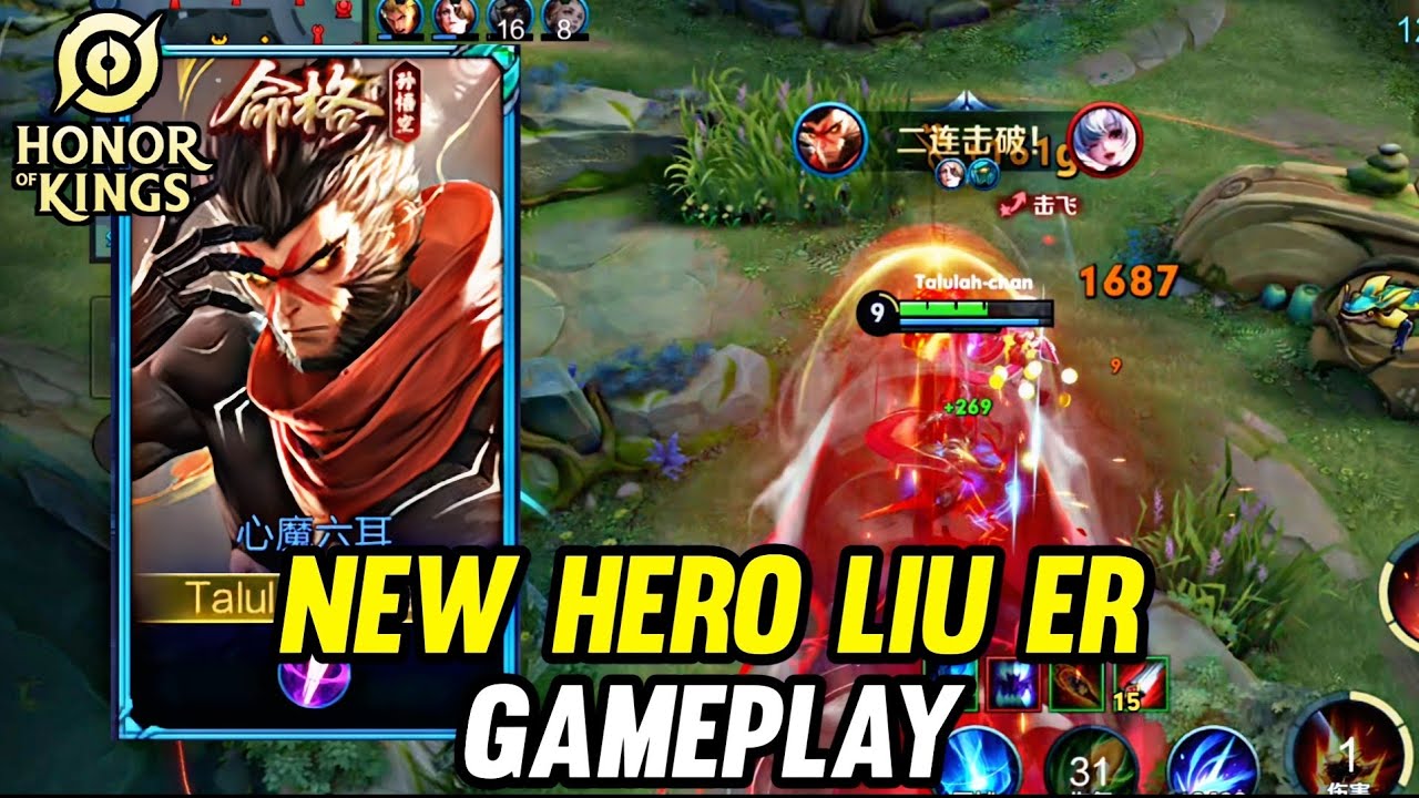 HOK : NEW HERO LIU ER GAMEPLAY - HONOR OF KINGS