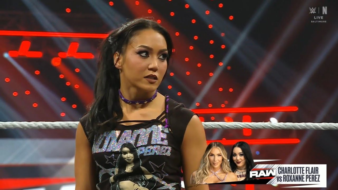 (1/2) Charlotte Flair vs Roxanne Perez: Raw June 15 2026 background