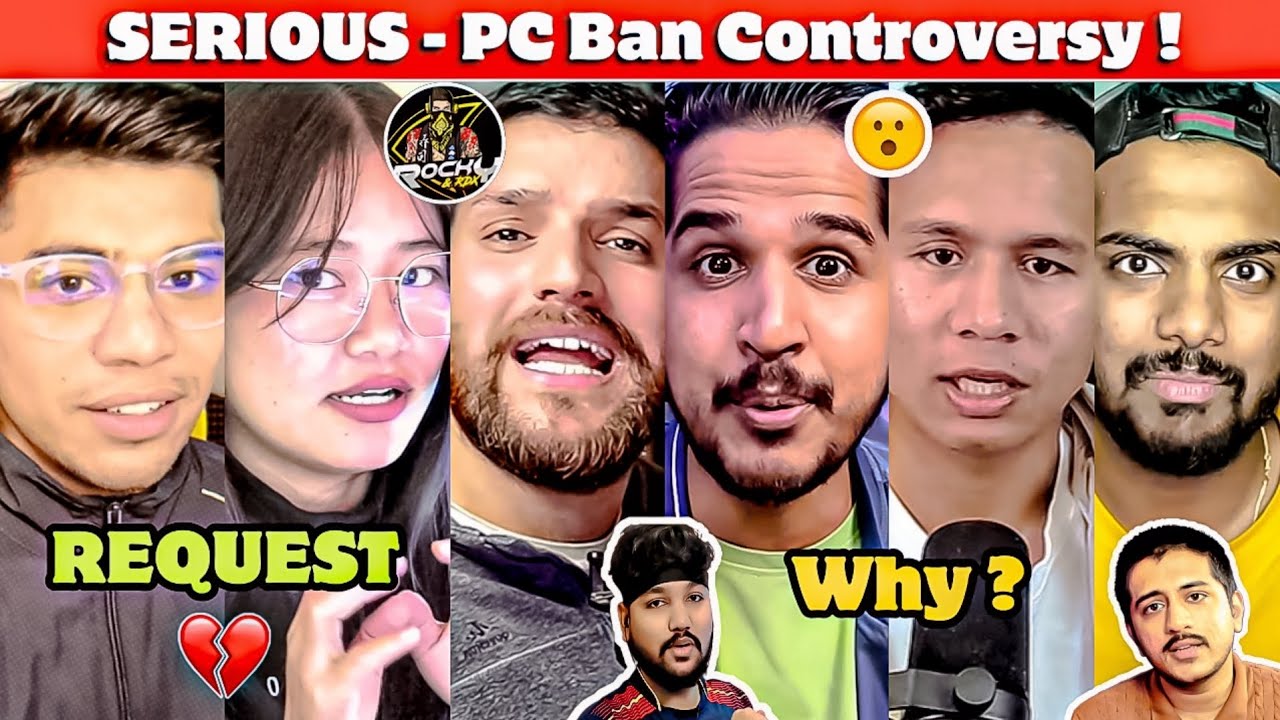 FF PC Ban - Controversy !🤬|| Creator's Requesting Garena To - Ban PC & Appeal to Play in Mobile !🙏 background