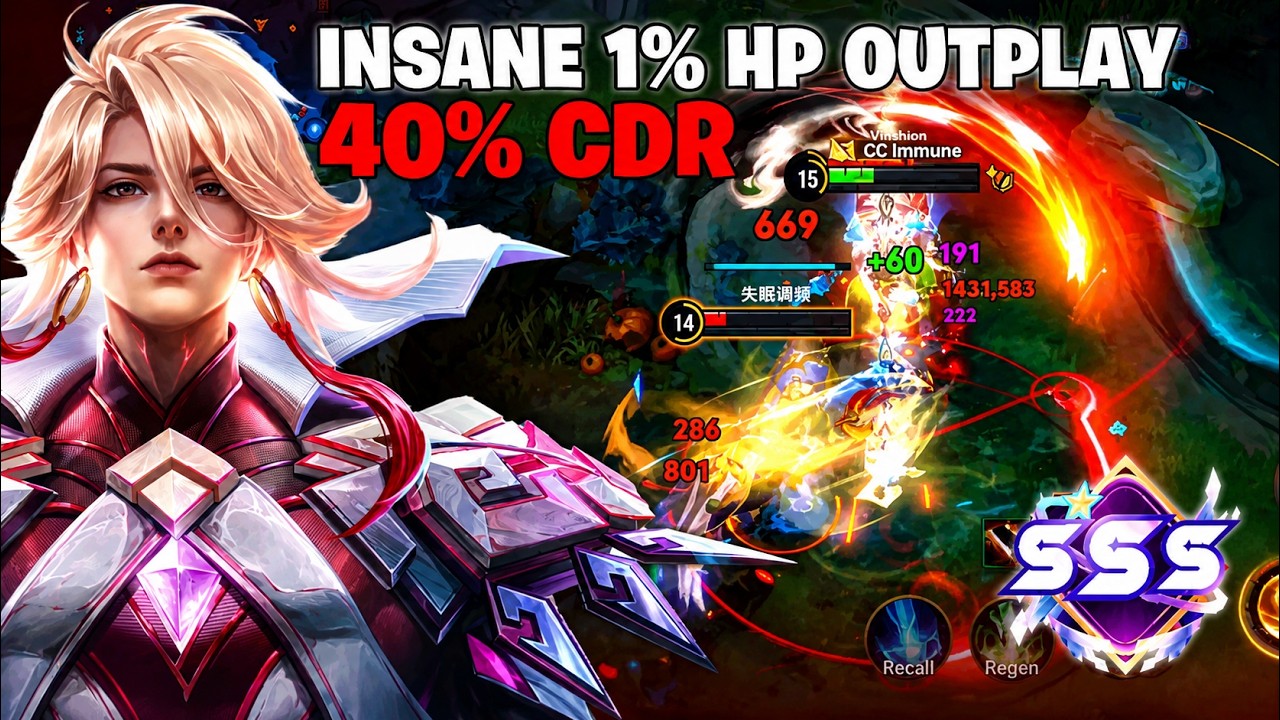 SSS! I Tried 40% CDR Li Xin Again… and It’s Actually INSANE 🤯 | Top 1 Global Li Xin Build | HoK