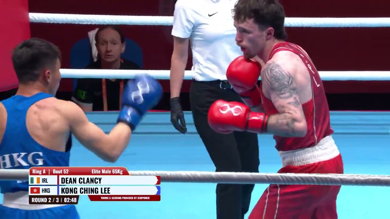 Dean Clancy (IRL) vs. Lee Kong Ching (HKG) World Boxing Cup 2026 (65kg) background