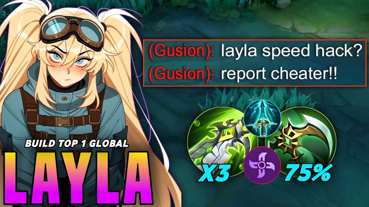 HARD MATCH! LAYLA 100% BEST DAMAGE BUILD AND EMBLEM π(layla best build 2026)!! - MLBB background