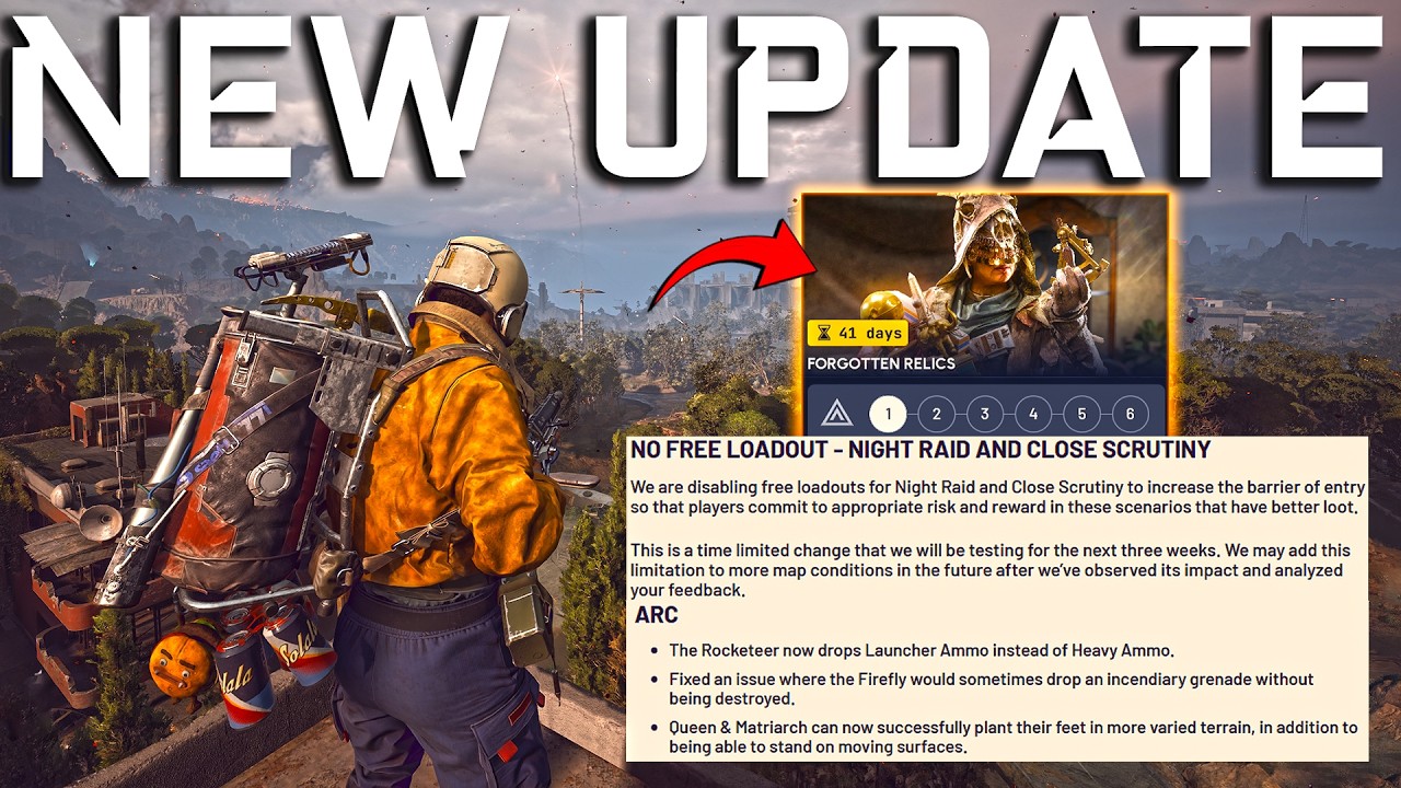 NEW ARC Raiders Update - Free Kit NERF, Rocketeer Changes, NEW Event And More background
