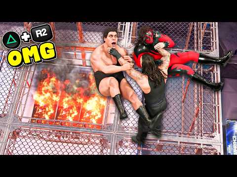 1 OMG Moment With a GIANT in Every WWE 2K! background