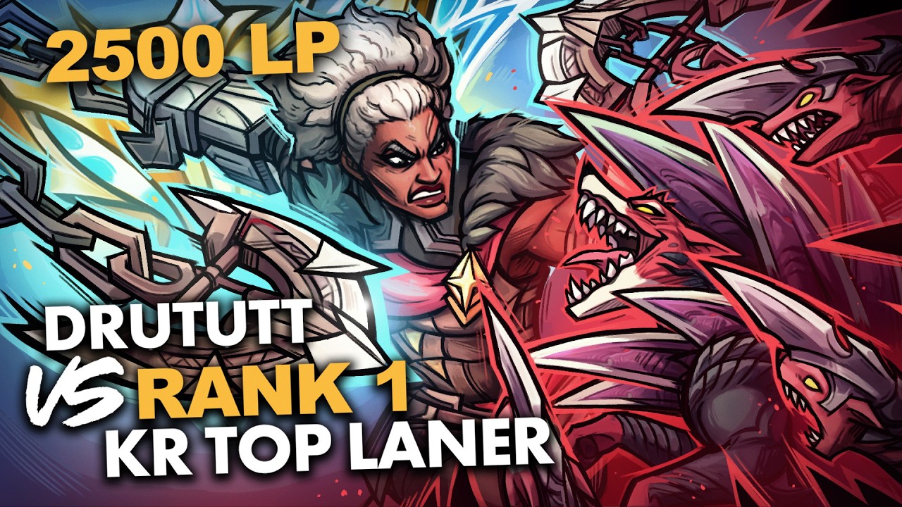 DRUTUTT VS RANK 1 KR TOP LANER background