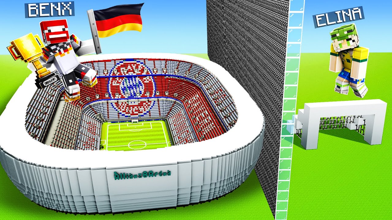 Ich PRANKE 13 YOUTUBER beim WM STADION BUILD BATTLE! background