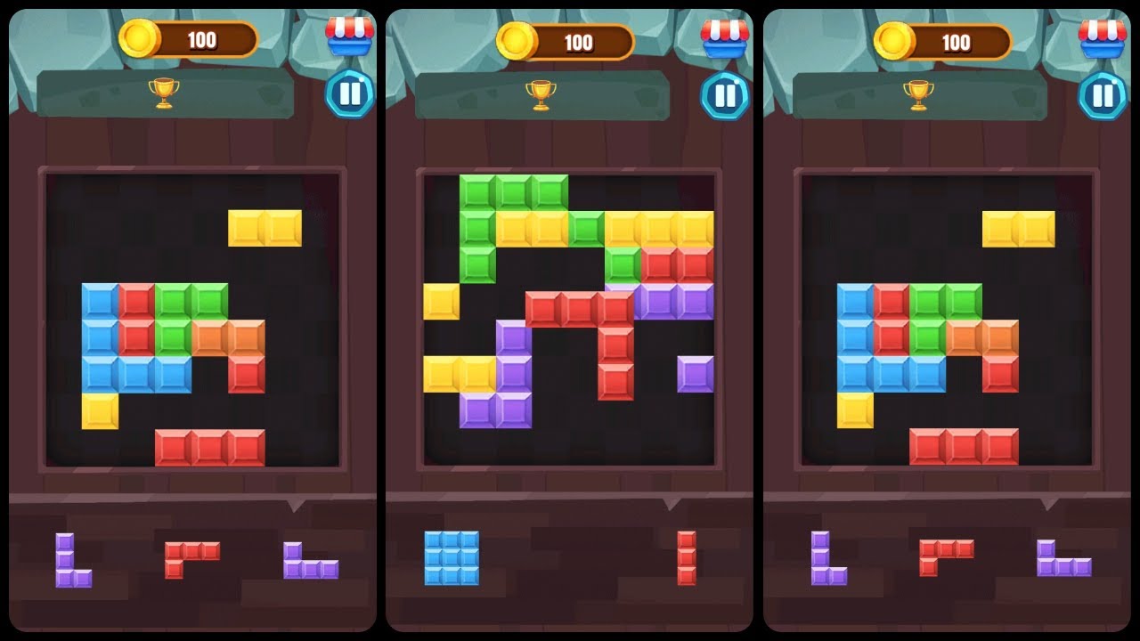 Block Puzzle - Jungle Drop Game Gameplay Android Mobile background