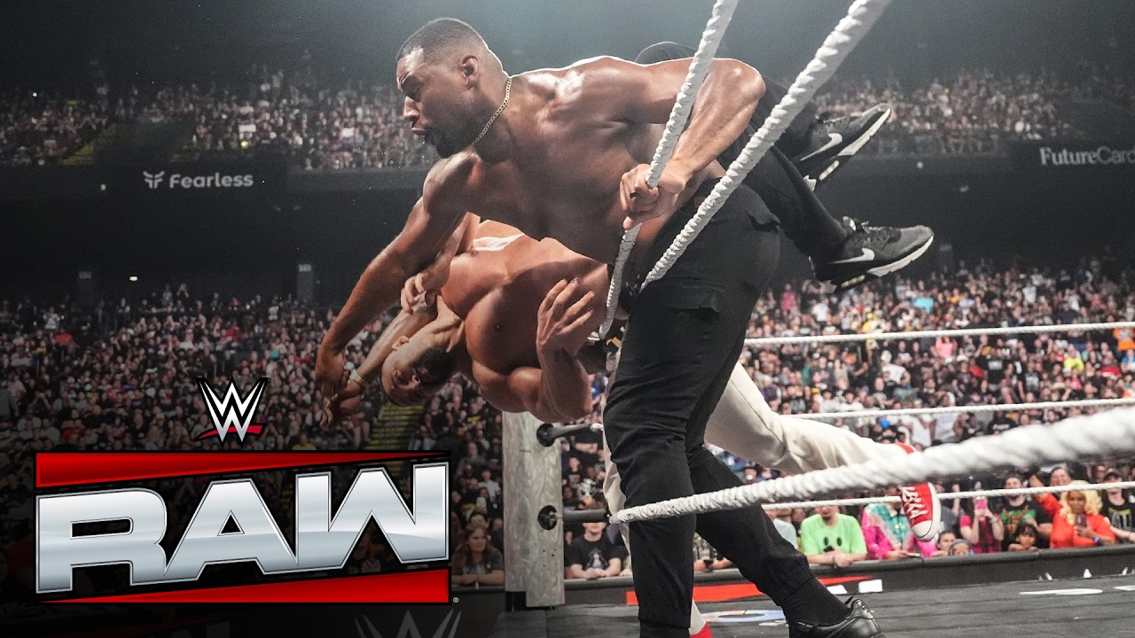 Angelo Dawkins returns as The Street Profits save Je’Von Evans from The Vision: Raw highlights background