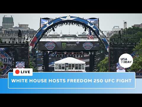 Live: Trump White House hosts UFC Freedom 250 fight on president's birthday in Washington, DC background