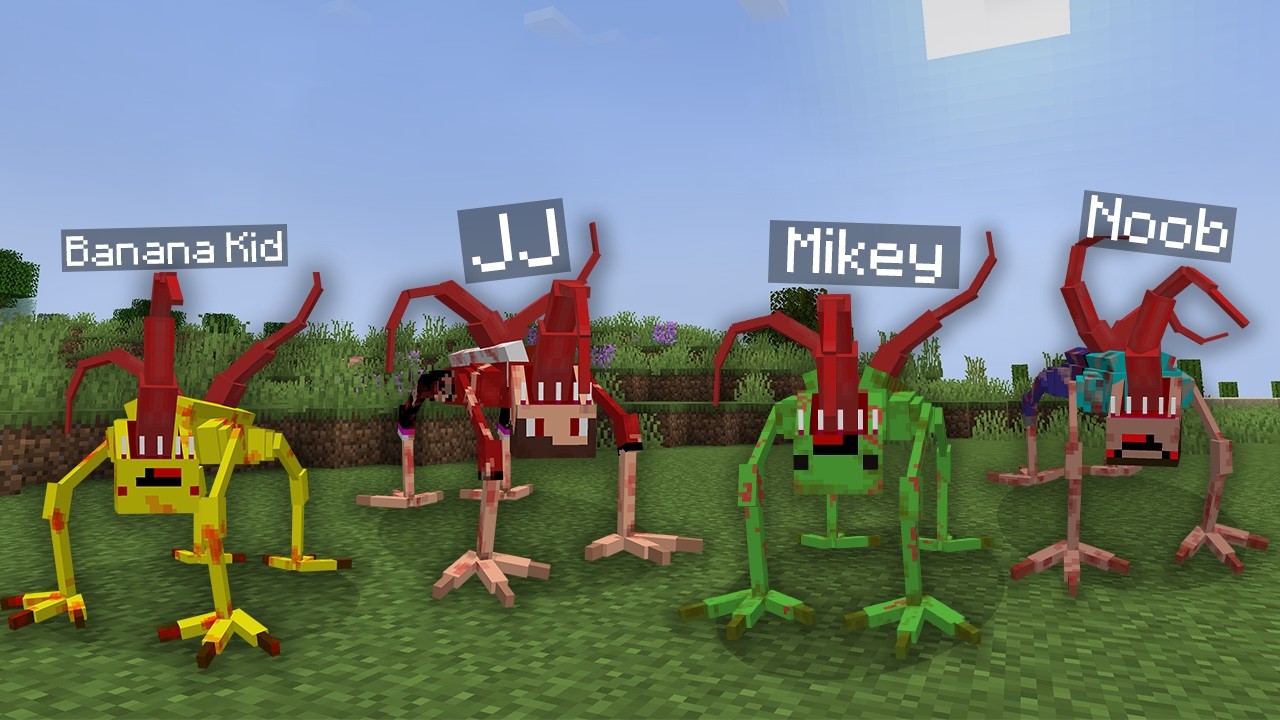 JJ and Mikey: Everyone Has TRANSFORMED Into SCARY PATIENT in Minecraft !? Maizen background